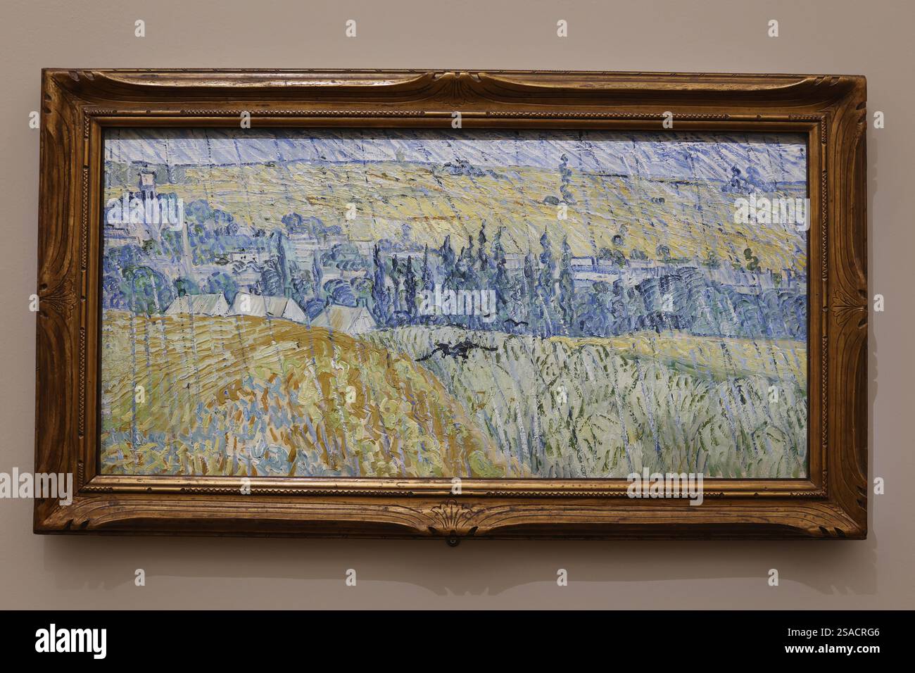 Orsay Museum, Paris, Frankreich. Vincent Van Gogh. Regen, Auvers-sur-Oise, Öl auf Leinwand, 1890 Stockfoto