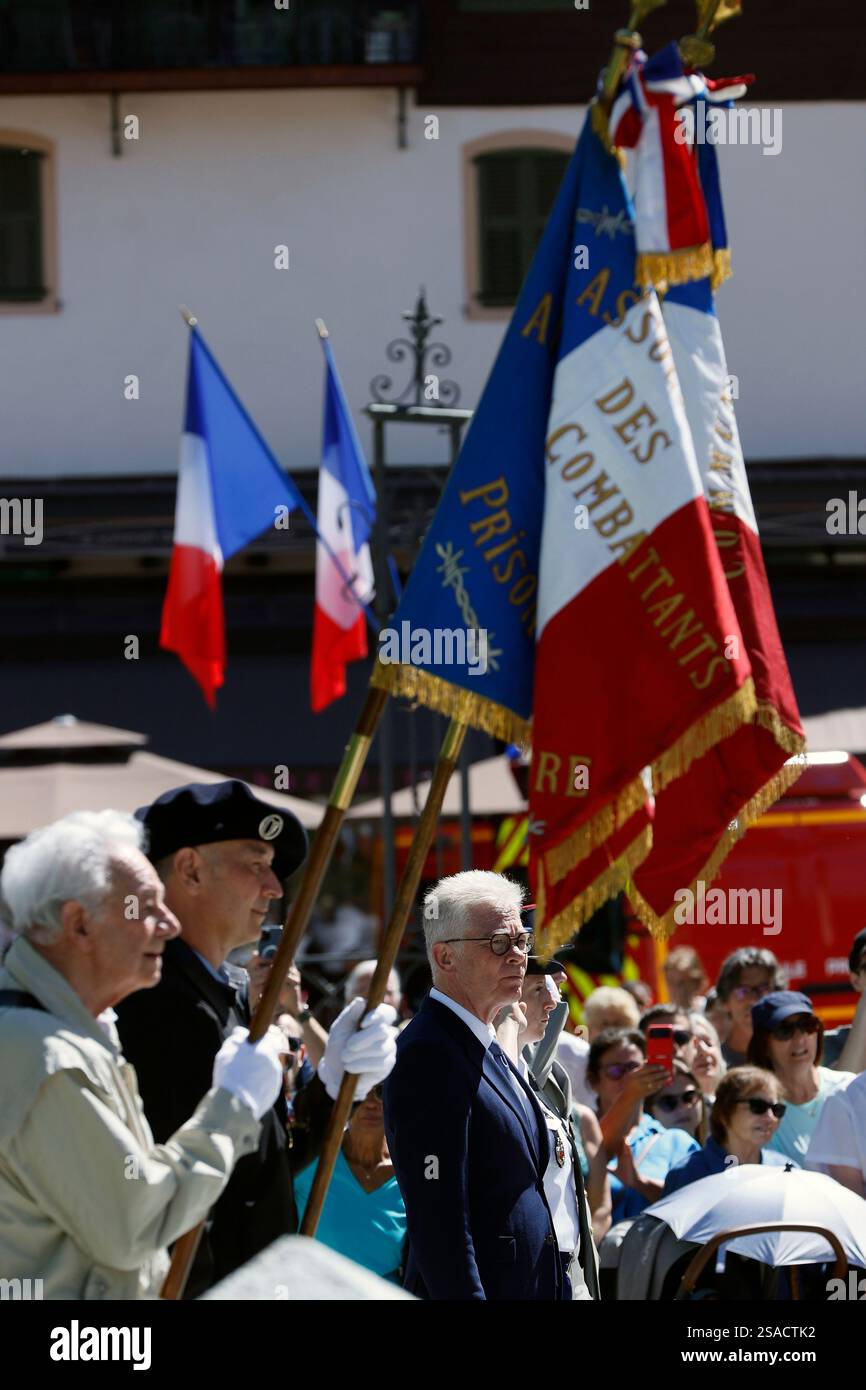 Feierlichkeiten zum 14. Juli, dem französischen Nationalfeiertag. St. Gervais. Frankreich. Stockfoto