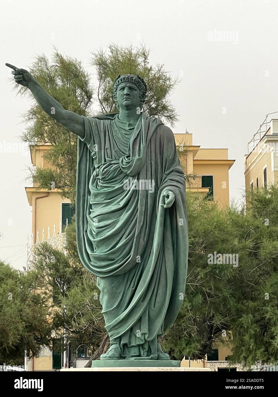 Statue des römischen Kaisers Nero in Anzio, Italien Stockfoto