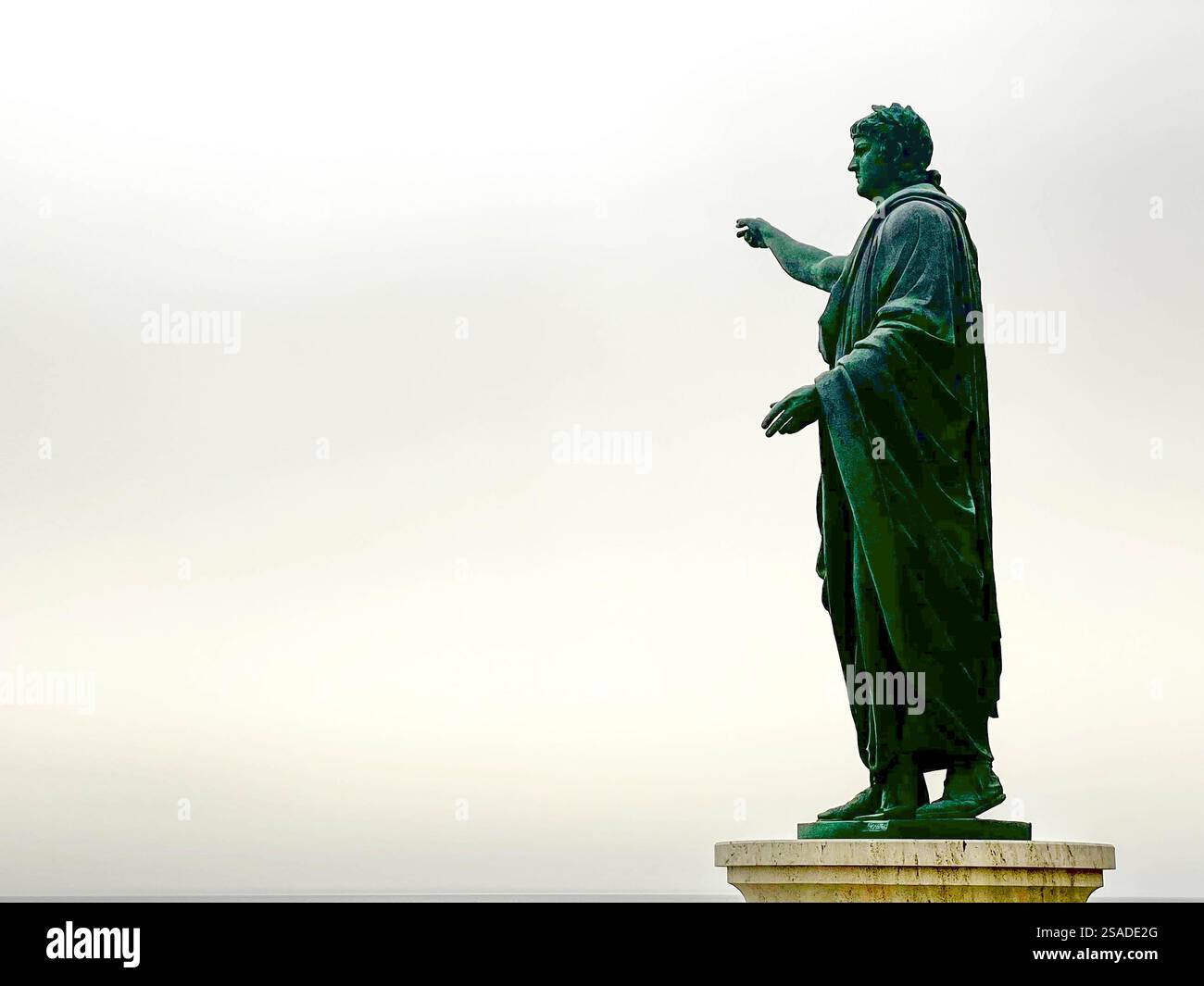 Statue des römischen Kaisers Nero in Anzio, Italien Stockfoto