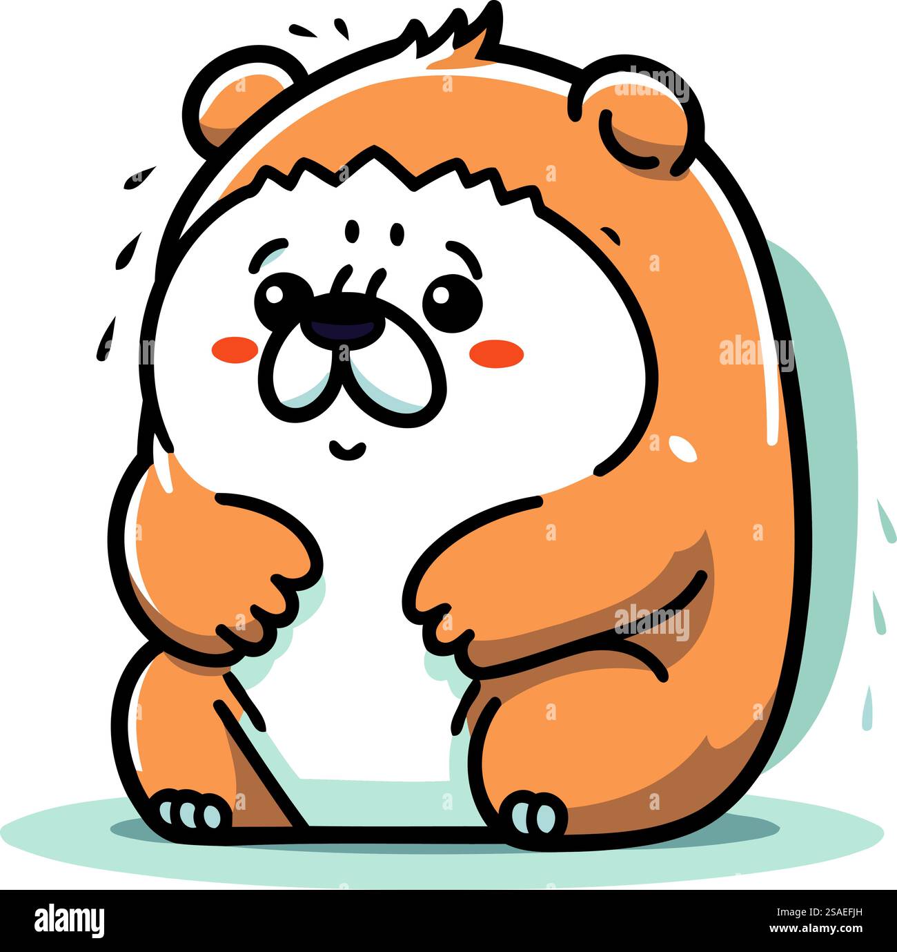 Niedlicher Cartoon Hamster. Vektorillustration eines Bibers. Stock Vektor