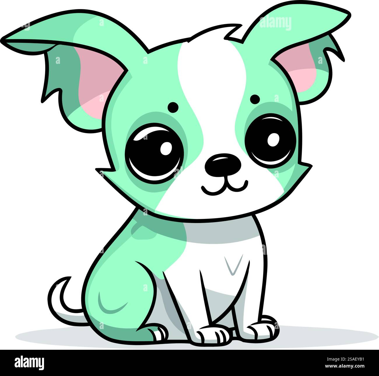 Niedliche Zeichentrickfigur chihuahua. Vektorabbildung. Stock Vektor