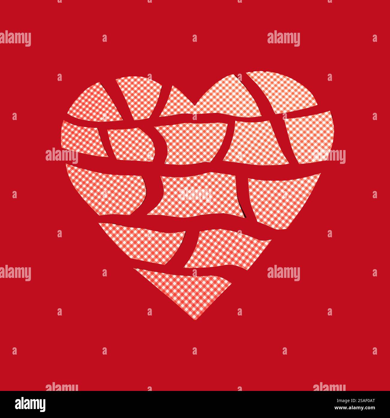 Geschenke und Dekorationen zum Valentinstag. Flache Lagen Stockfoto