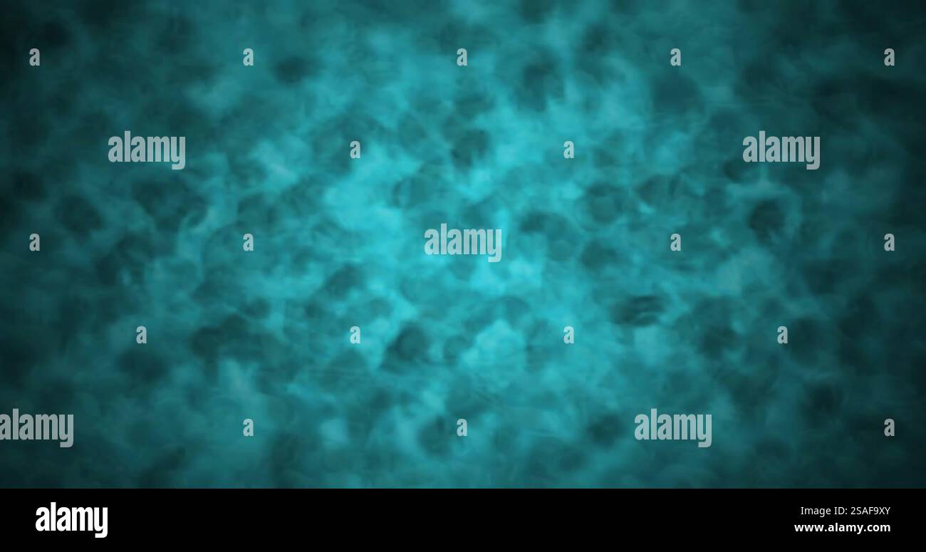 Abstraktes blaues Zellbild, das mikroskopisch-biologischen Strukturen ähnelt Stockfoto