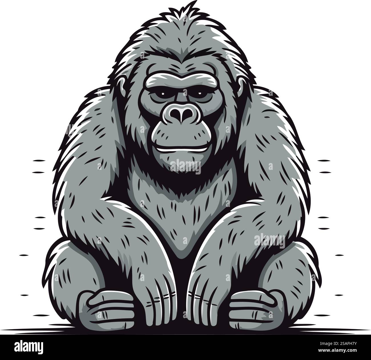 Gorilla. Gorilla. Gorilla. Gorilla. Affe. Affe Stock Vektor