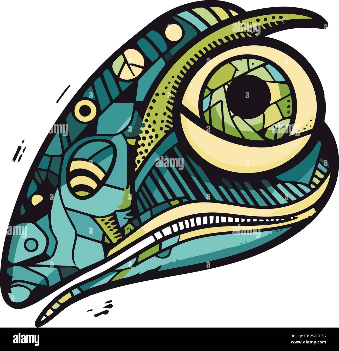 Sternzeichen Pisces. Zodiakkonstellation. Vektorabbildung. Stock Vektor