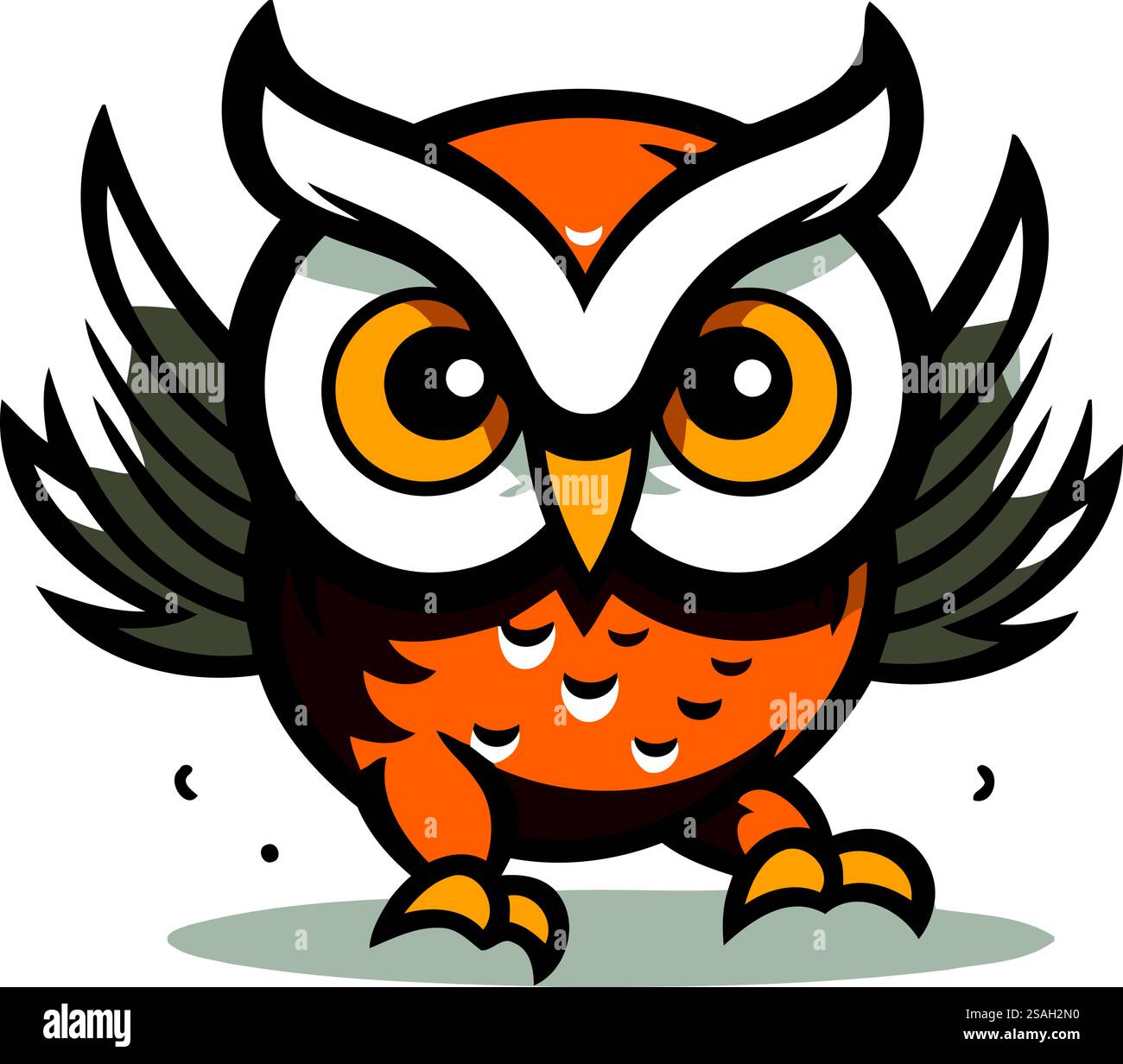 Eulen Cartoon Maskottchen Charakter Vektor Icon Illustration Grafik Design Stock Vektor