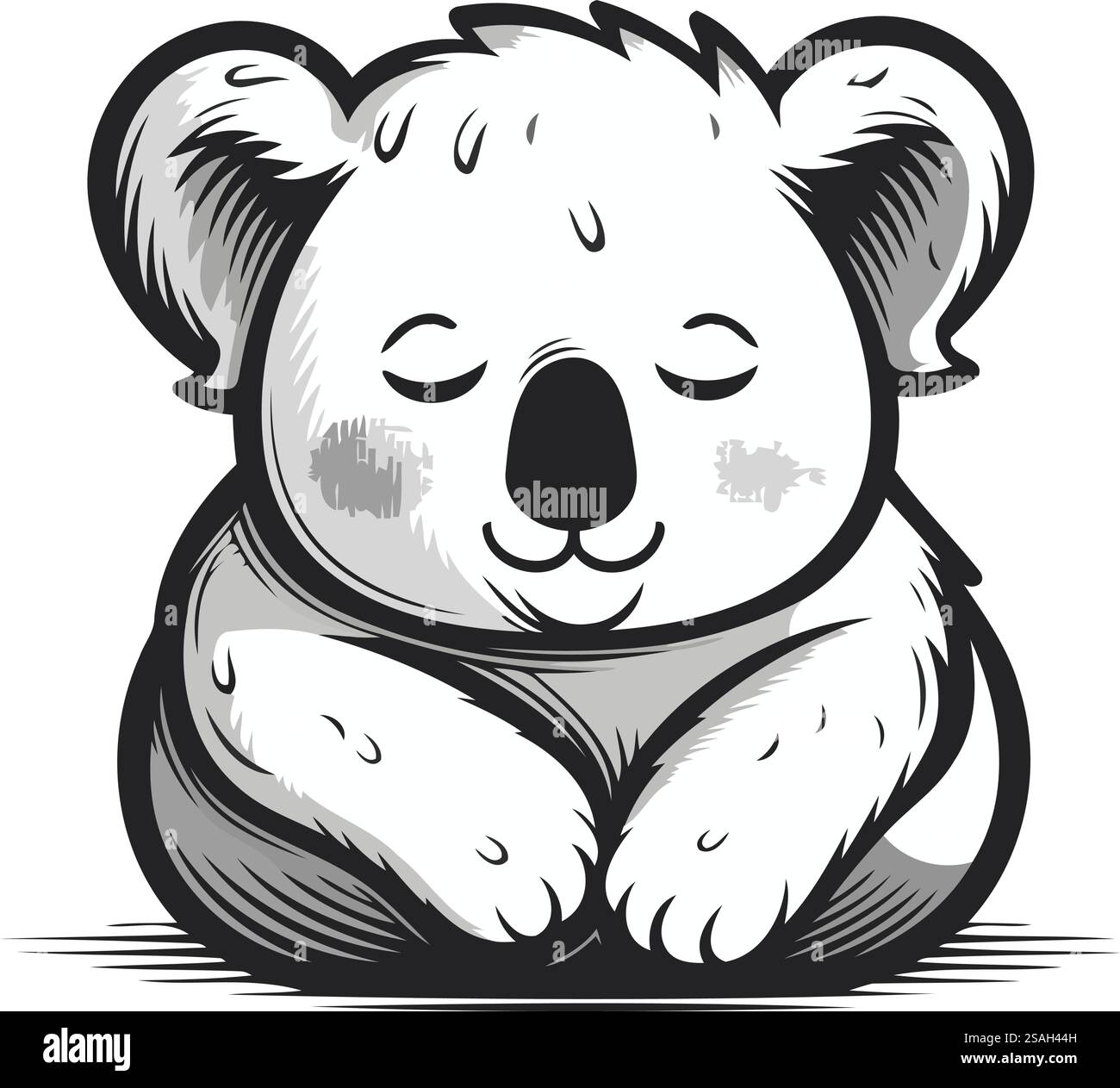 Koala-Bär. Vektorillustration eines schlafenden Koalabären. Stock Vektor