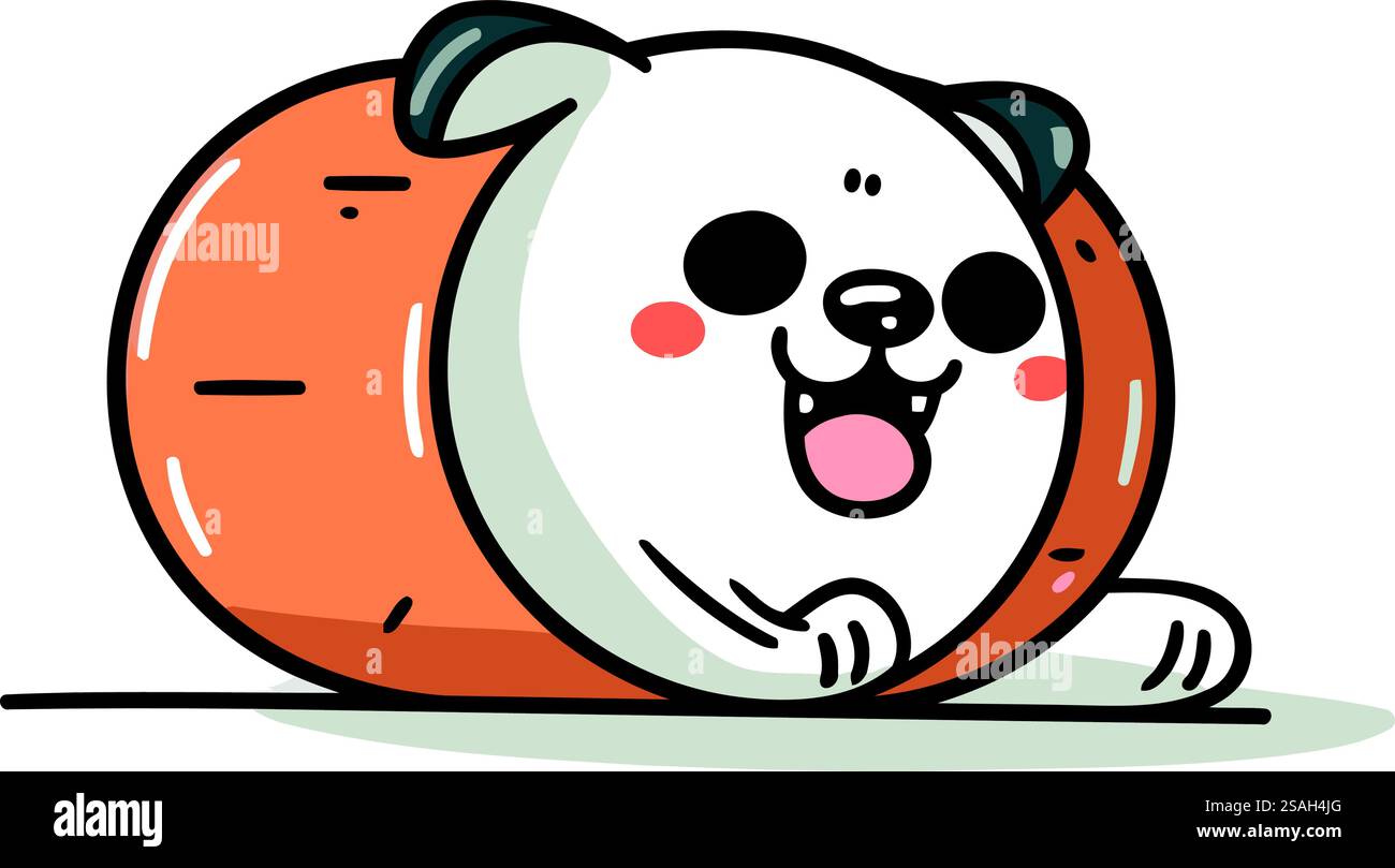 Niedliche Hundefigur. Vektorabbildung. Niedlicher Zeichentrickhund. Stock Vektor