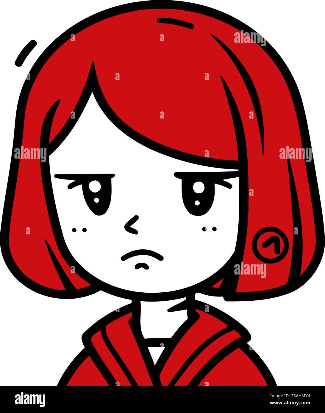 Angry Girl Cartoon Icon Vektor Illustration Design Grafik Vektor Illustration Grafik Design Stock Vektor