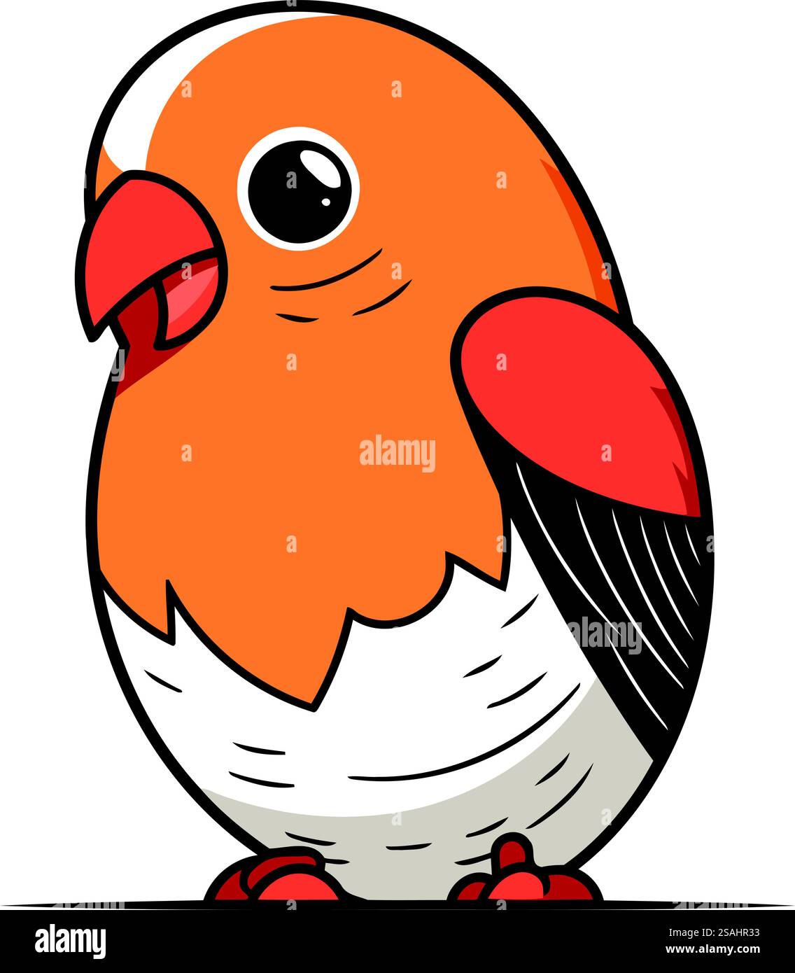 Illustration eines süßen kleinen Bullfinken. Vektorbild. Stock Vektor