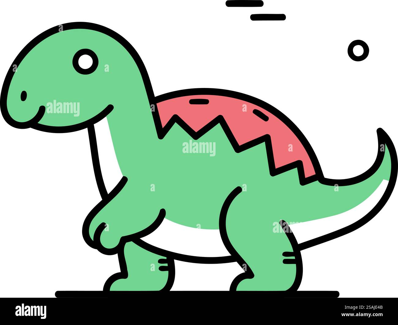Niedlicher Dinosaurier Icon Design Vektor. Design-Konzept mit niedlichem Dinosaurier-Symbol. Stock Vektor