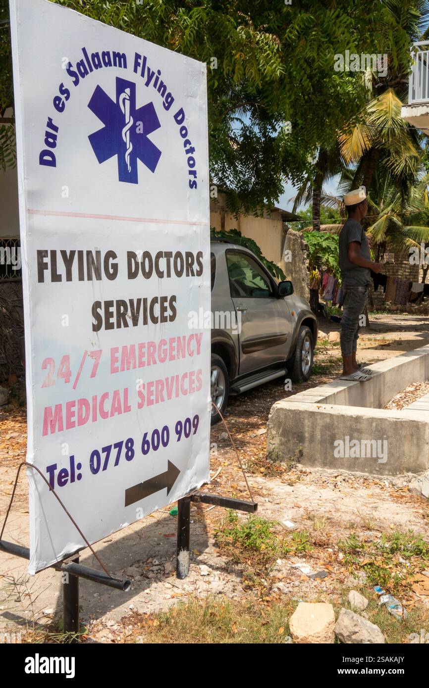 Afrika Tansania, Sansibar, Ostküste, Kiwengwa, Flying Doctors, medizinische Notdienste mit Sitz in dar es Salaam Stockfoto