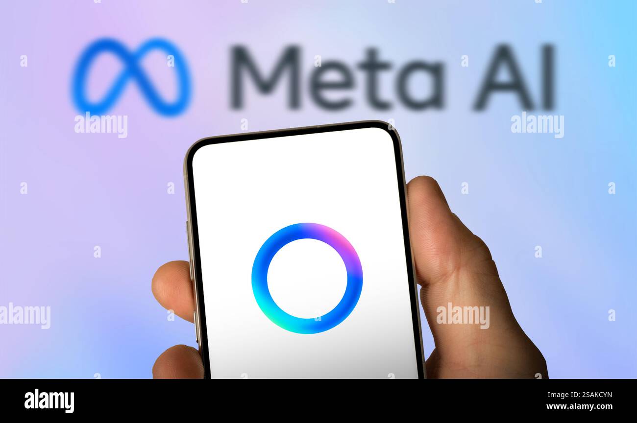 Meta-KI – KI- und AR-Technologie Stockfoto