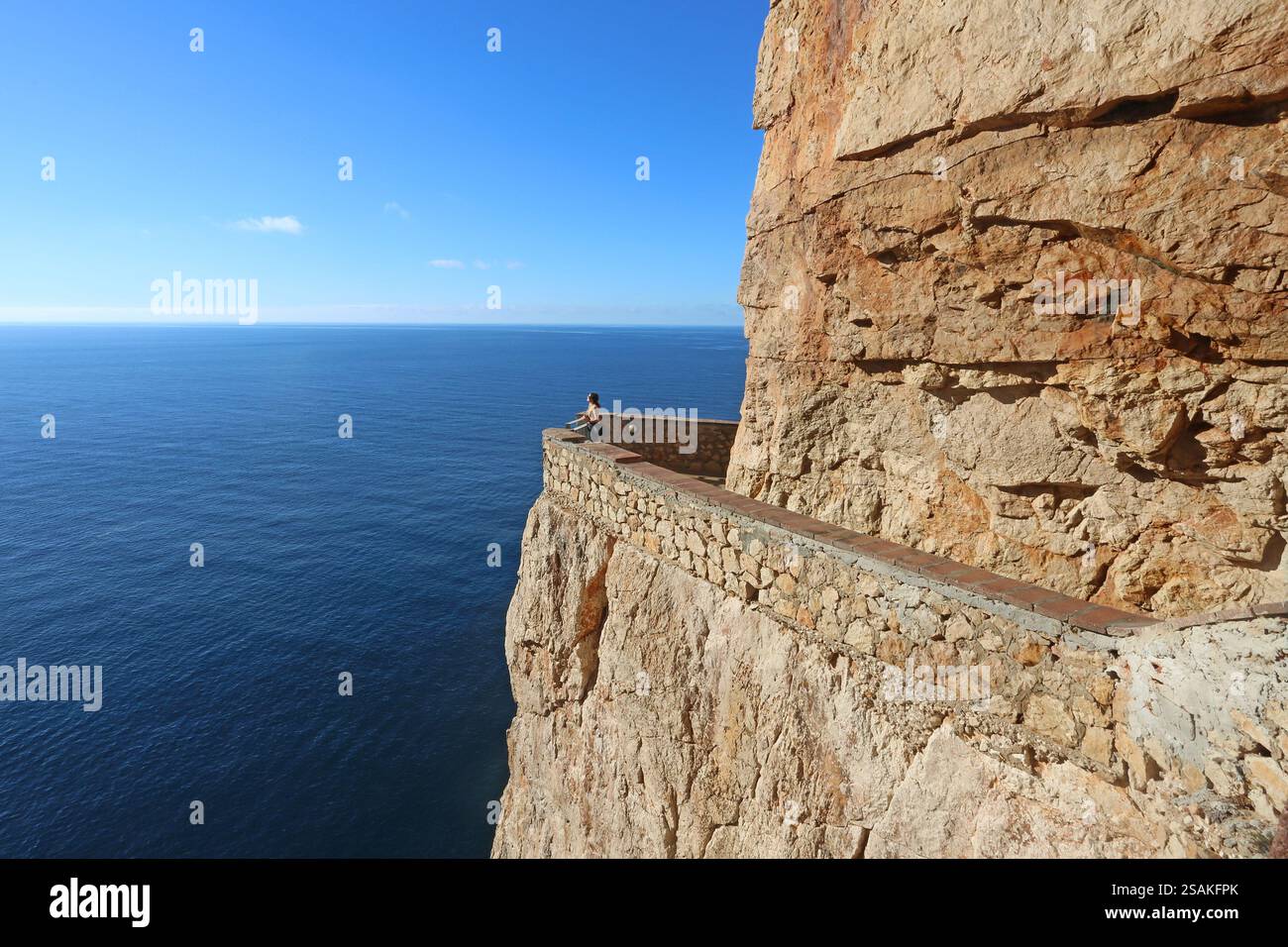 Neptun's Grotto Trail, in der Nähe von Alghero, Sardinien, Italien, Europa Stockfoto