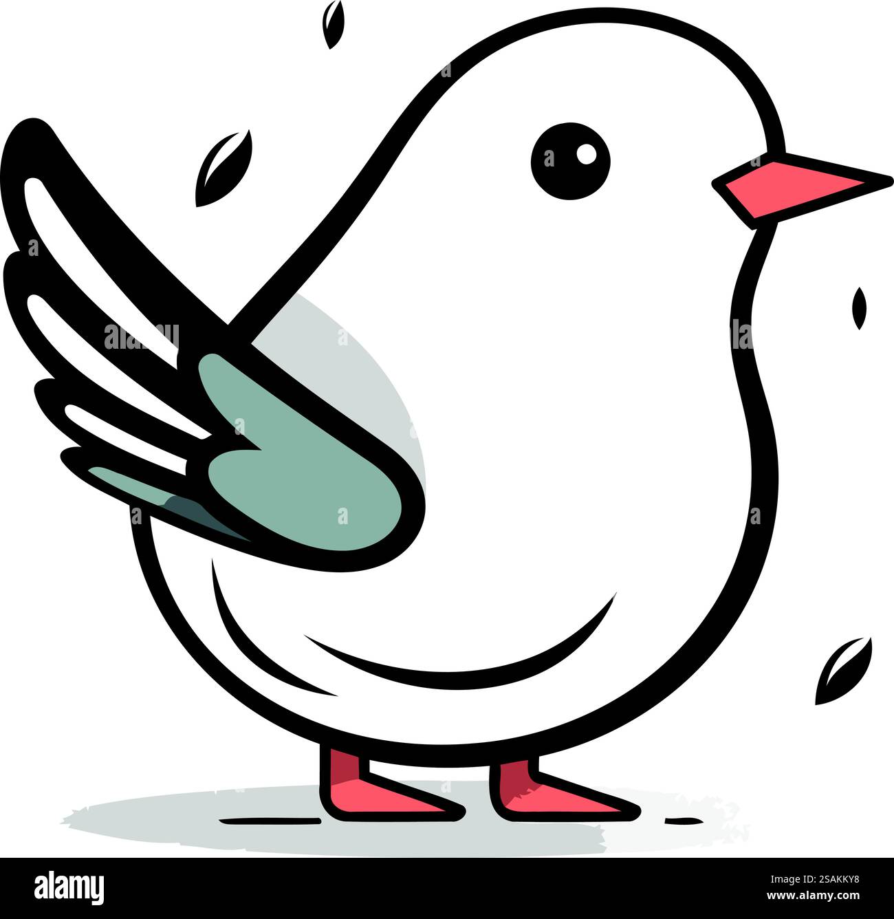 Taubenvogel Cartoon Vektor Illustration Stock Vektor