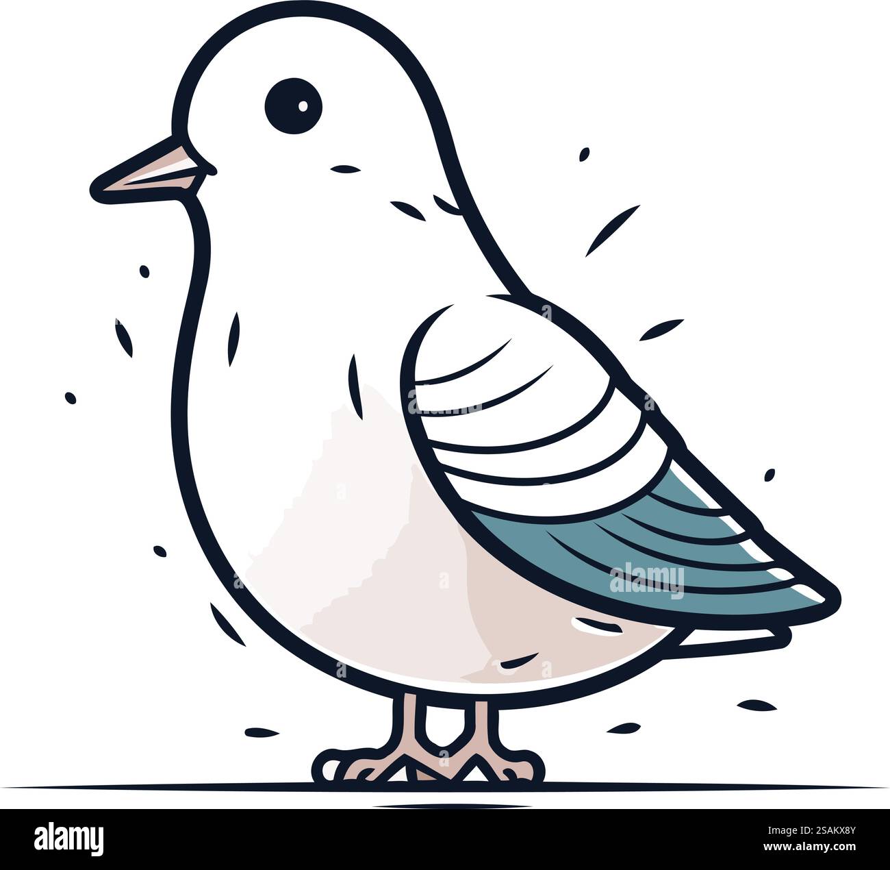 Taubenkritzelei. Vektorabbildung. Eps10 Stock Vektor