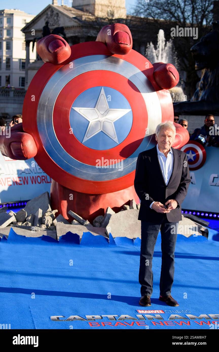 Harrison Ford beim Photocall zum Kinofilm Captain America: Brave New World auf dem Trafalgar Square. London, 30.01.2025 Stockfoto