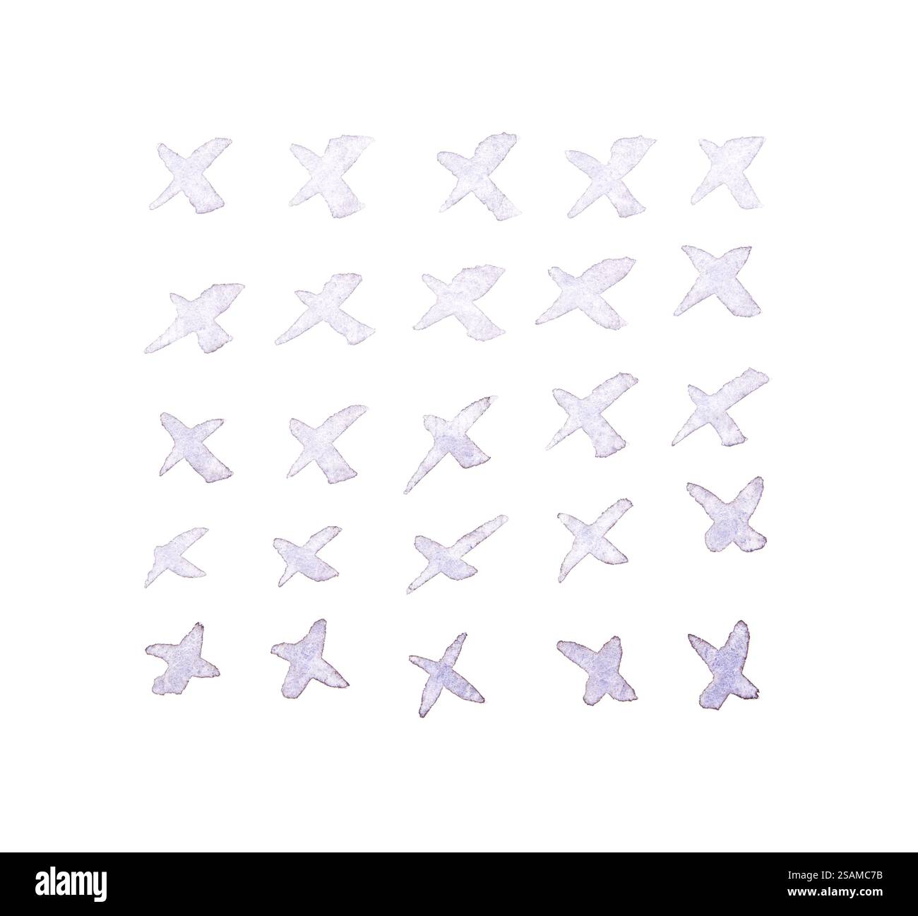 Nahtloses Muster fliegender Vögel im Flug vor weißem Hintergrund für Naturmotive. Stockfoto