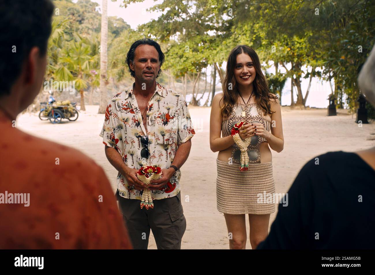 The White Lotus Season 3 Walton Goggins & Aimee Lou Wood Stockfoto