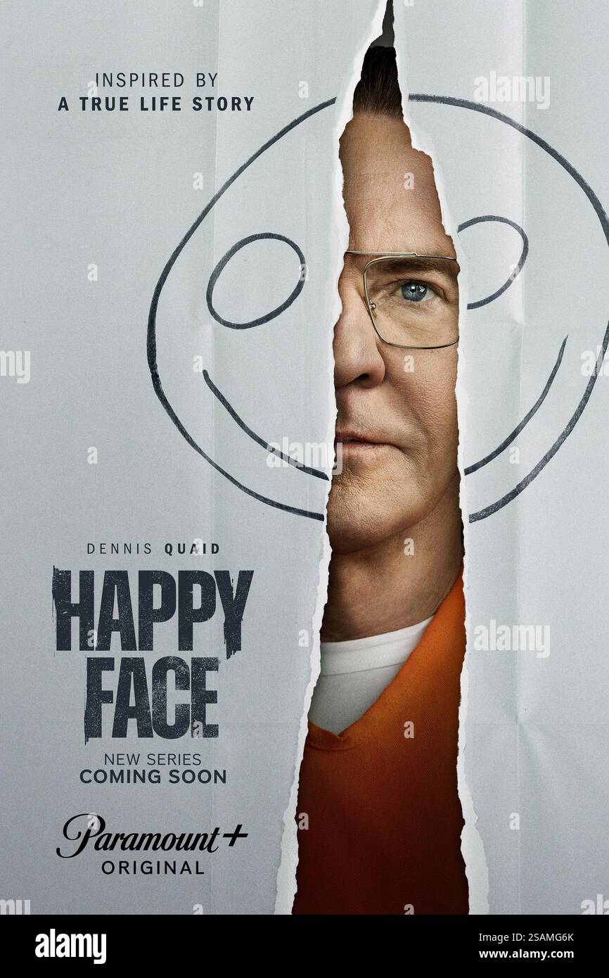 Happy Face Dennis Quaid Poster Stockfoto