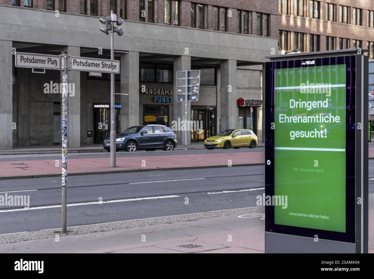 Wandanzeigetafel für Werbung, Potsdamer Platz, Berlin, Deutschland, Europa Stockfoto