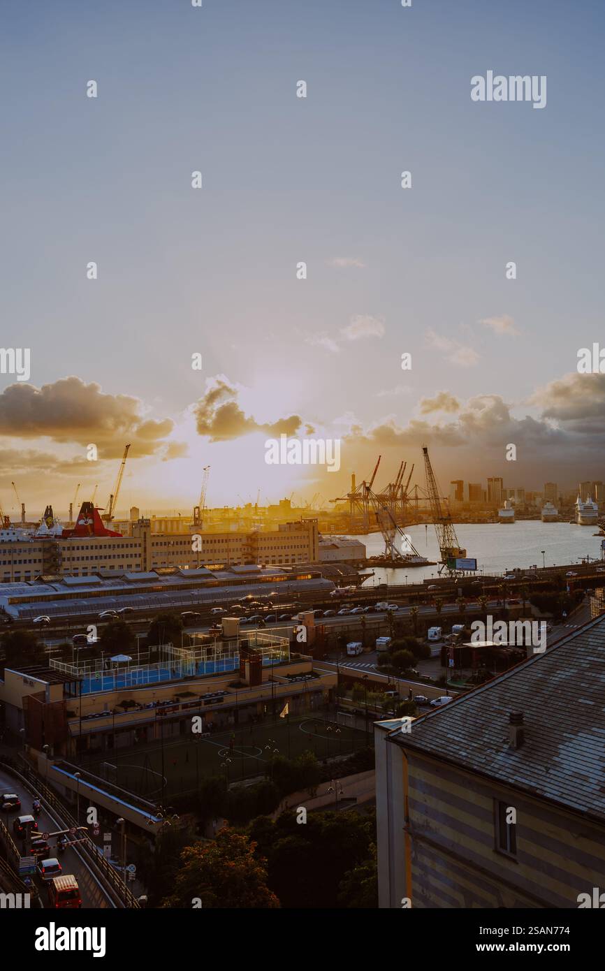 Hafen von Genua, Italien Stockfoto