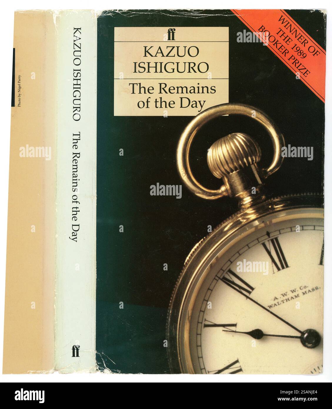Gebrauchtes Exemplar des Vintage-Hardcover-Buches The Remains of the Day des britischen Nobelpreisträgers Kazuo Ishiguro, Gewinner des Booker-Preises 1989, erschienen 1989, Großbritannien Stockfoto
