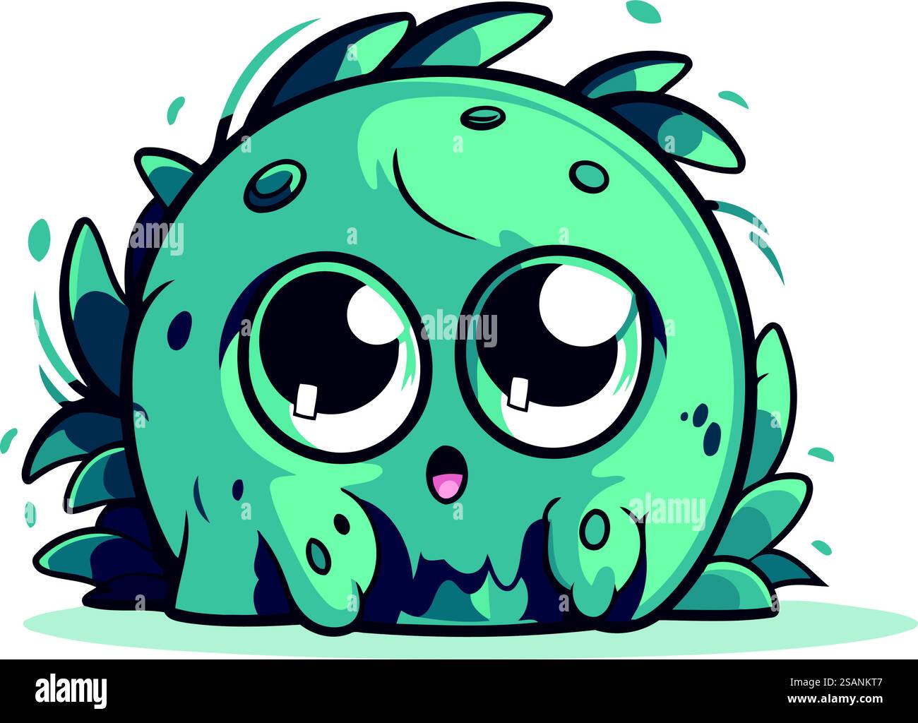 Niedliches Cartoon-Monster. Vektorillustration auf weißem Hintergrund isoliert. Stock Vektor
