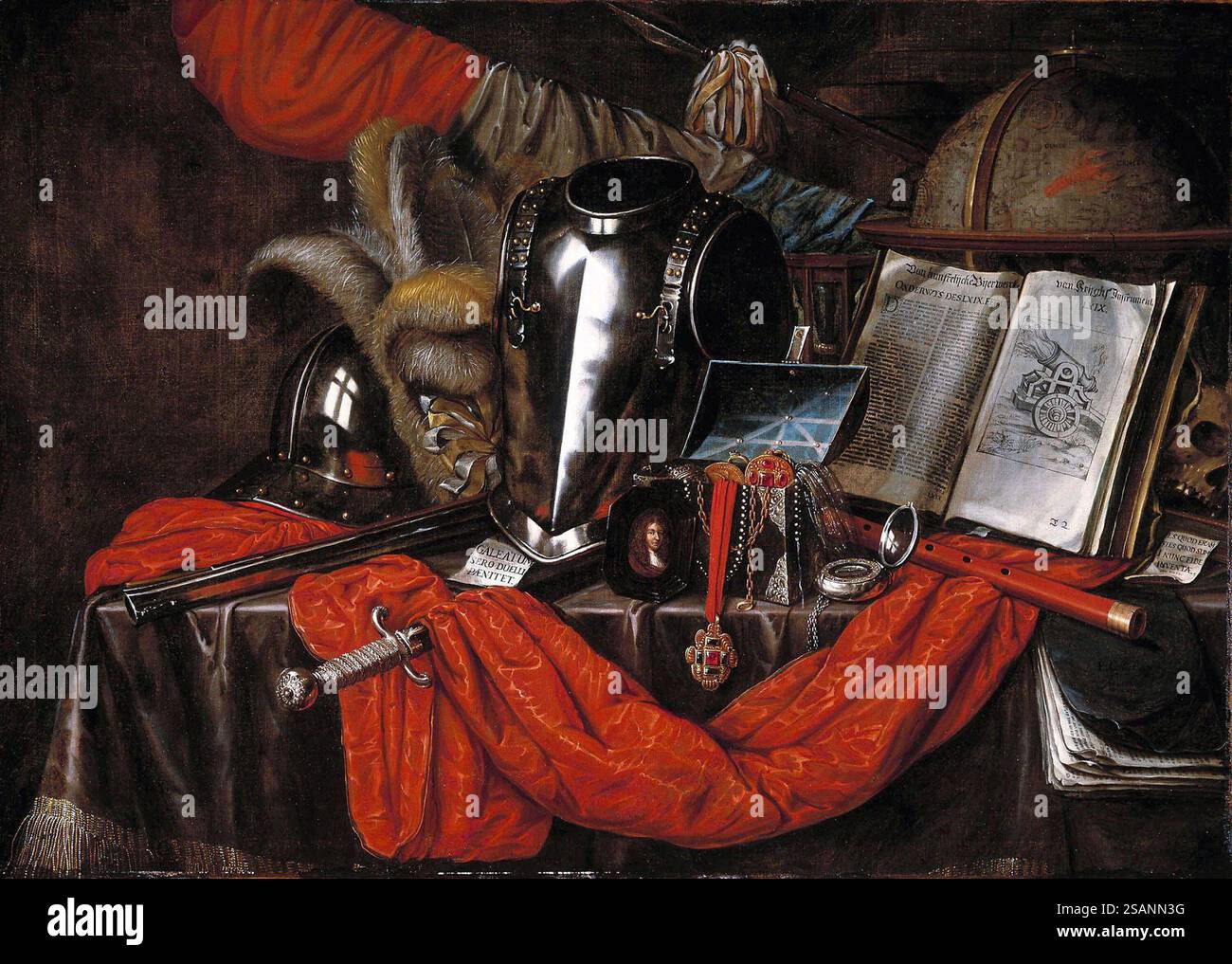 Mehr Details A Vanitas) von Edward CollierFXD Evert Collier - Stillleben Stockfoto