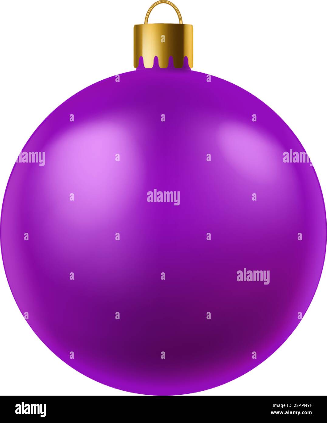 Weihnachtsdekoration Mockup. Glänzende realistische Baumkugel isoliert auf weißem Hintergrund. Weihnachtsdekoration Mockup. Glänzende, realistische Baumkugel Stock Vektor