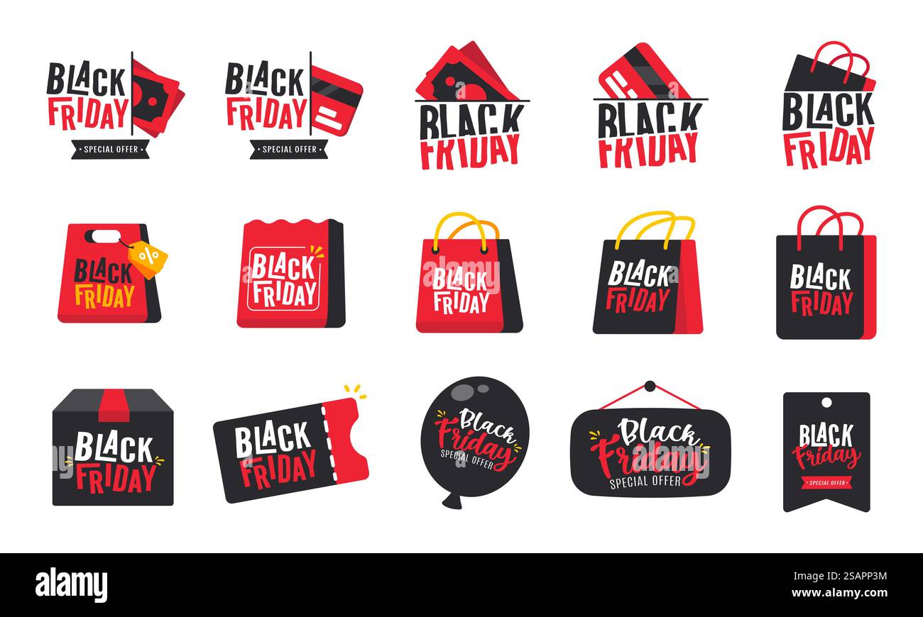 Black Friday Banner. Sonderrabatt-Angebot. Produktrabatt-Festival Stock Vektor