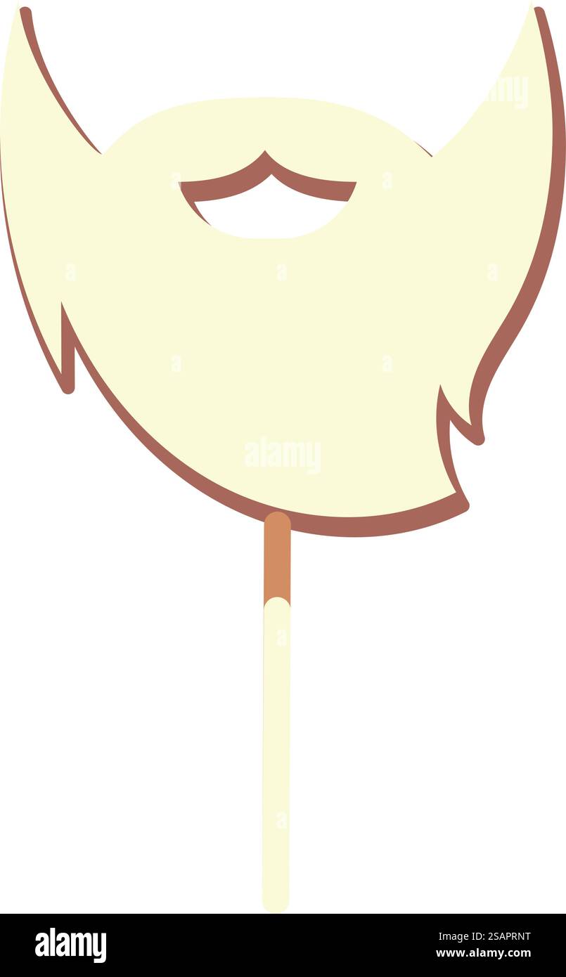 Karnevalsparty santa Bart für Party Fotokabine isoliert auf weißem Hintergrund. Karnevalsparty santa Bart für Party Fotokabine Stock Vektor