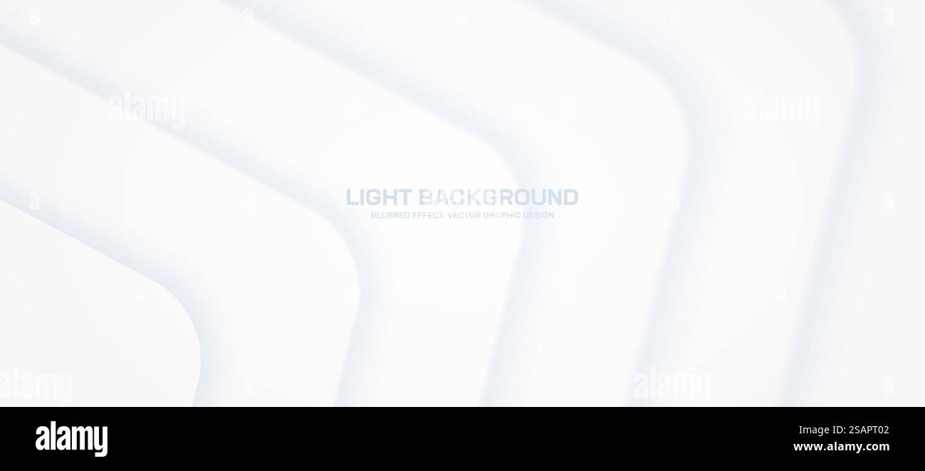 Minimalistischer weißer 3D-Vektor Layered glatte Unschärfe Struktur Dynamisches Muster abstrakter Hintergrund. Morph Material Design Light Abstraktion Für Geschäftsprojekte Im Bereich Digitale Technologie. Abbildung Hi-Tech. Minimalistischer weißer 3D-Vektor-Layered Structure Dynamic Pattern abstrakter Hintergrund Stock Vektor