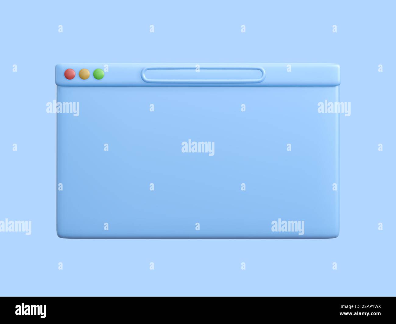 Vorlage für Webbrowser-Fenster. Web-Browser mit leerem Bildschirm in realistischem Design. Vektorabbildung. Stock Vektor
