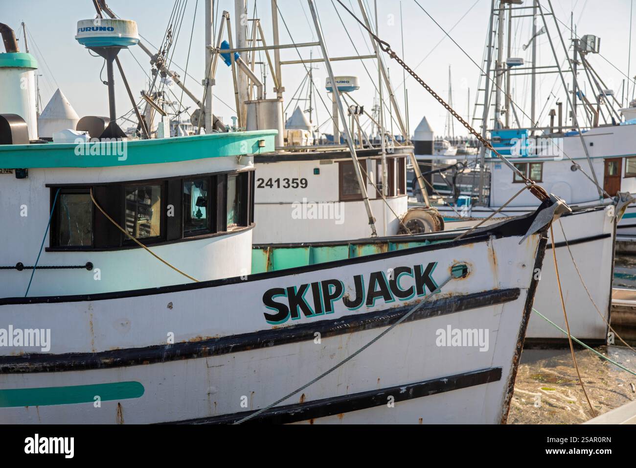 Crescent City, Kalifornien - Fischerboote im Hafen von Crescent City. Stockfoto
