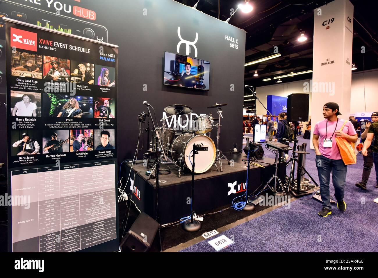 Anaheim California, 24. Januar 2025 – die NAMM Show 2025 steht im Mittelpunkt der weltgrößten globalen Zusammenkunft der Musikindustrie. Stockfoto