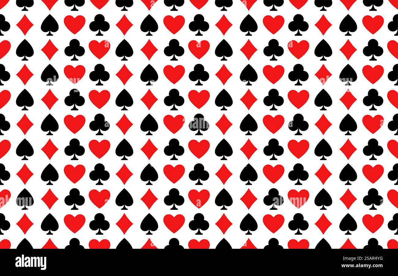 Kartenanzug im königlichen Stil. Nahtloses Vektormuster. Abstraktes Grafikdesign. EPS 10 Stock Vektor