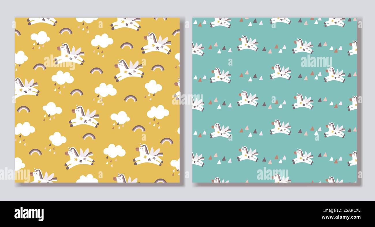 Vektor über nahtloses Muster, handgezeichneter Cartoon, netter Hintergrund für den Druck, Tapeten, Kinder&rsquo;s Bekleidungsmuster Design. Vektorabbildung Stock Vektor