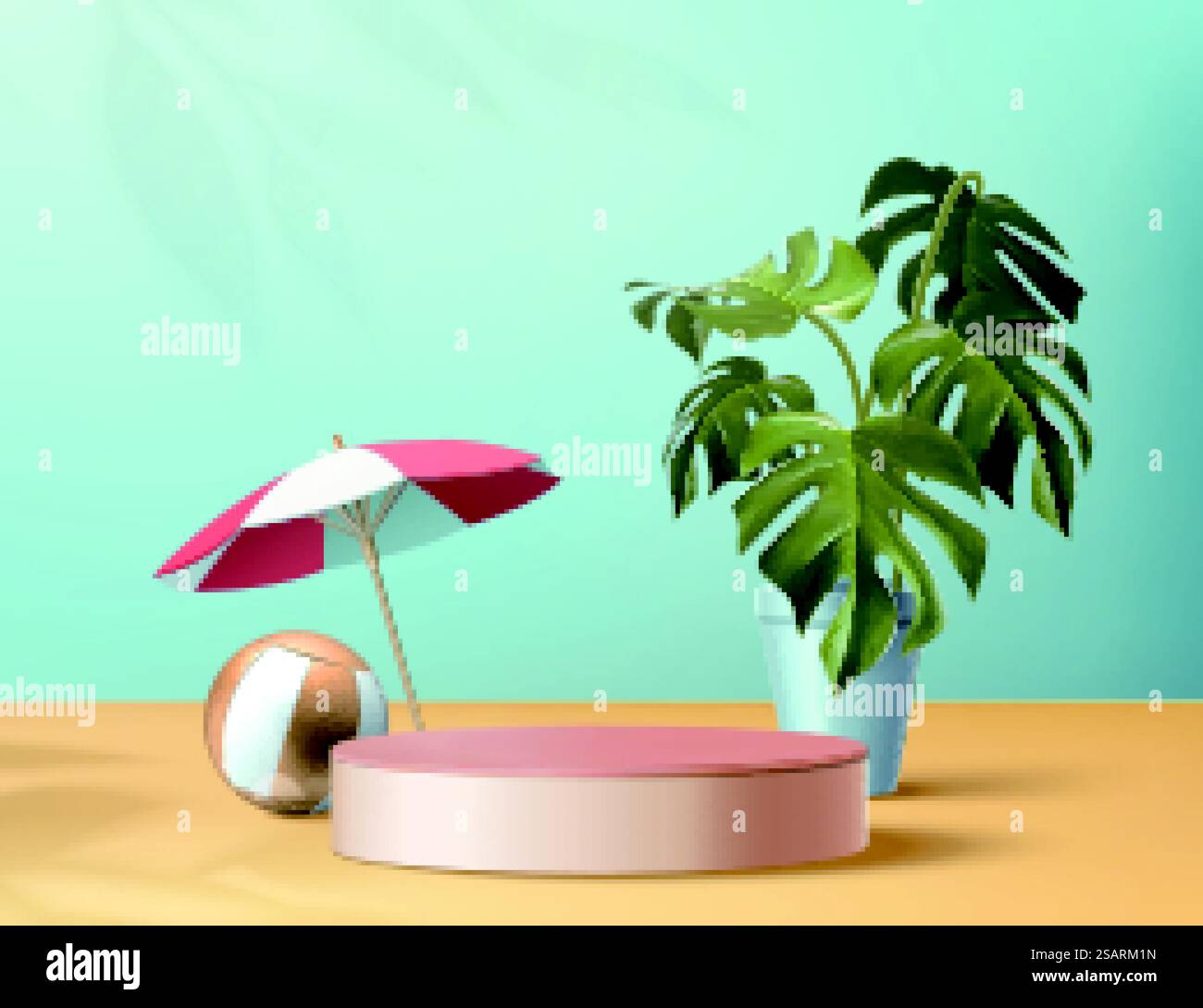 3D-Illustration der Sommerkulisse Stock Vektor