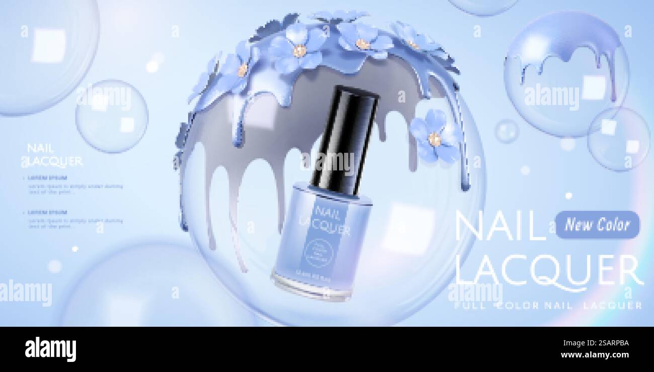 Hellvioletter Nagellack Stock Vektor