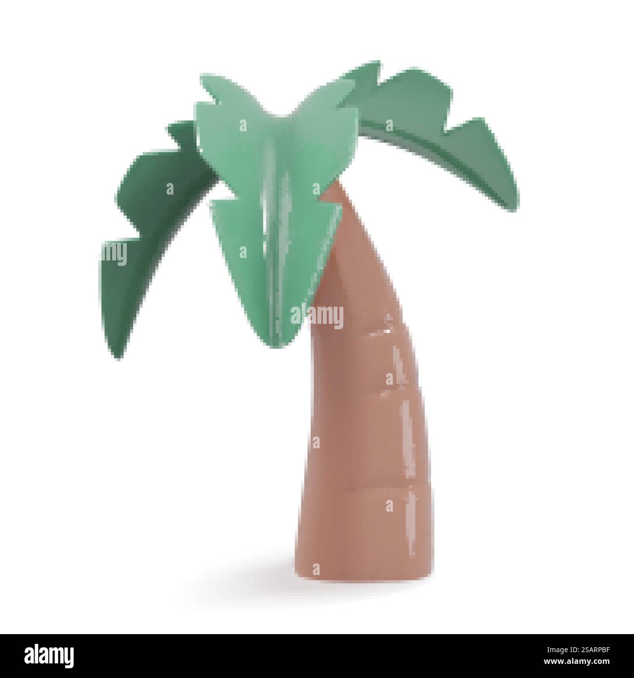 3D-Darstellung der Palme Stock Vektor