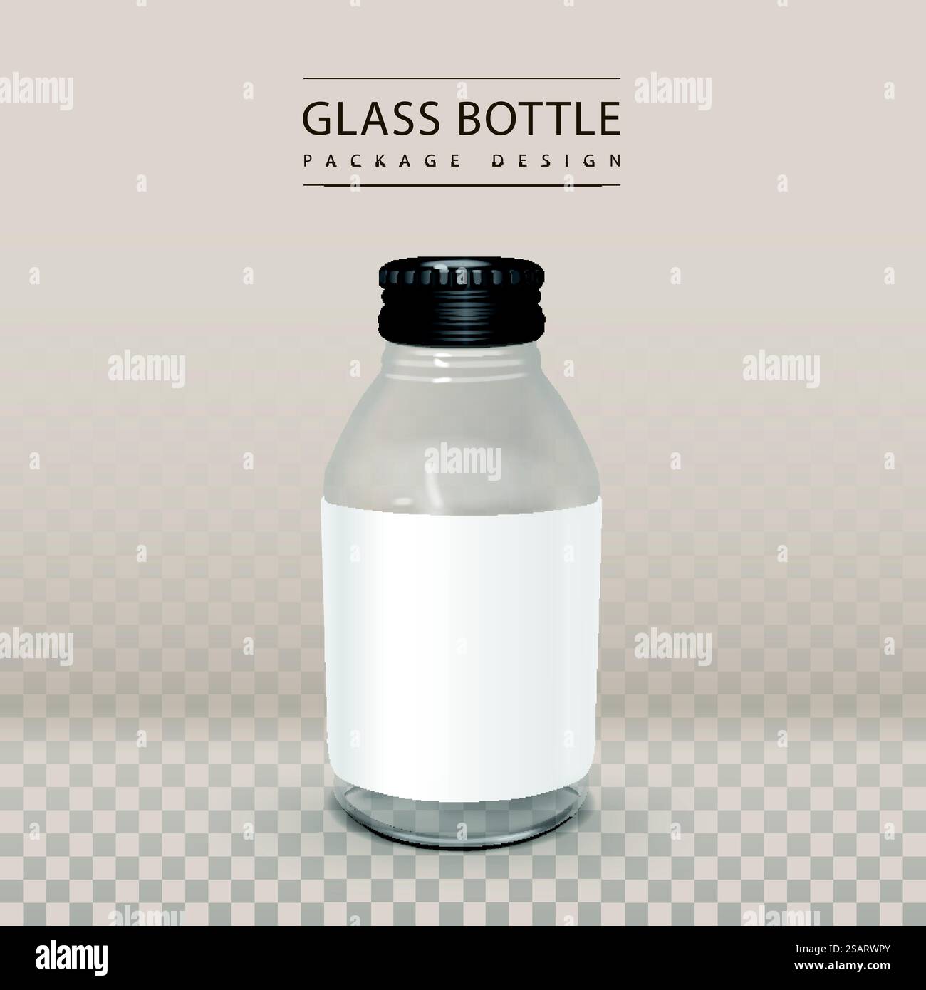 Exquisite Glasflasche Stock Vektor