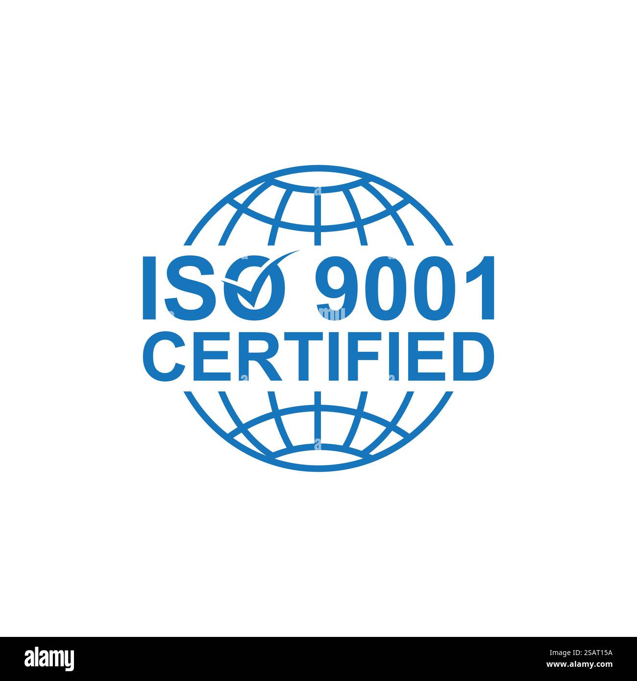Zertifiziertes Unternehmenszertifikat ISO 9001:2015 Blauer Vektor, Qualitätszertifikat. ISO-Zertifizierung . iso 90012015-Logo . iso 9000-Zertifizierung Premium V Stock Vektor