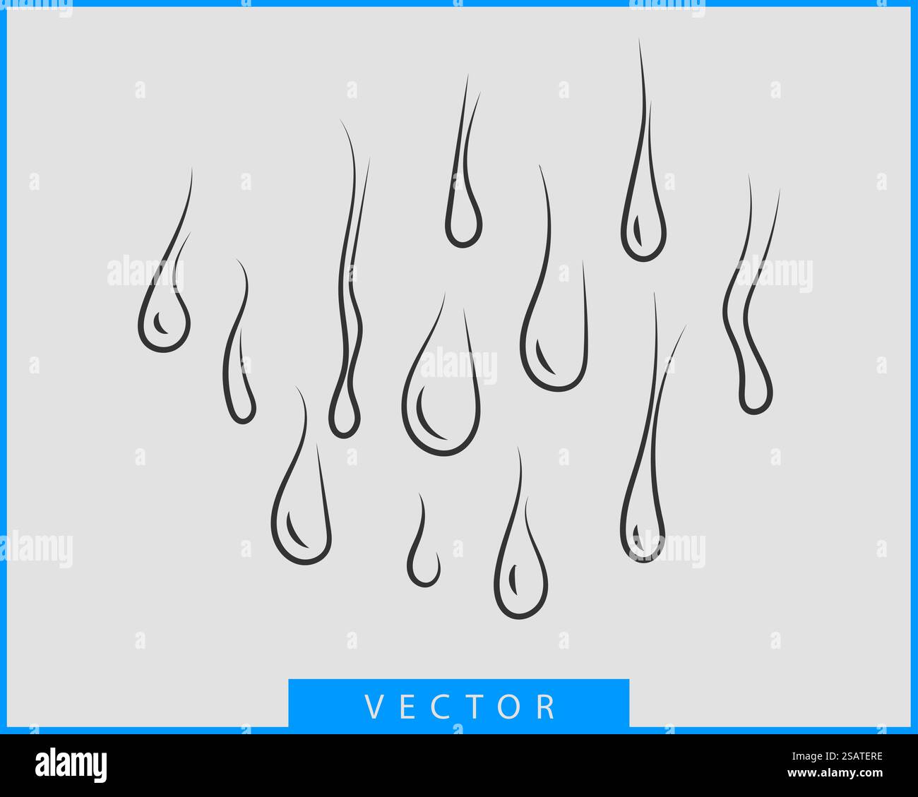 Ein Tropfen Wasser Symbol Vektor isoliert Design Element Stock Vektor