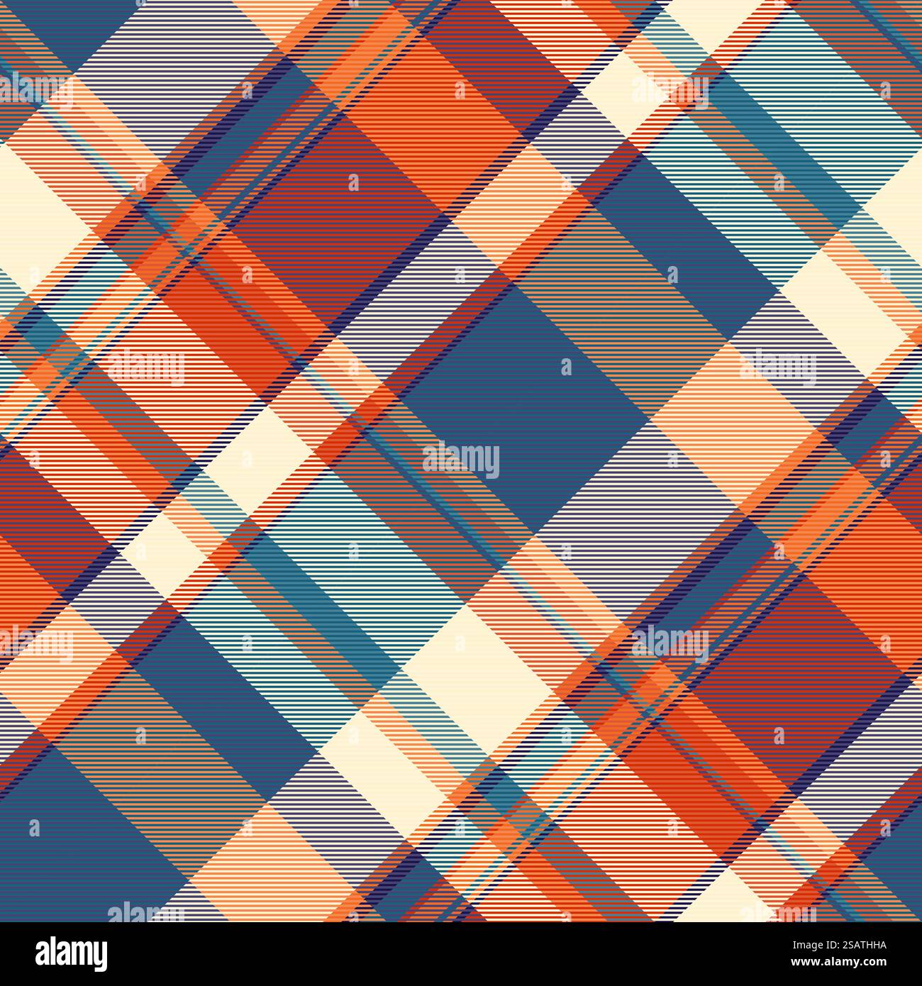 Getragener Vektor-Textilcheck, zarter Stoff karierter Hintergrund. Kindliches Tartan-nahtloses Muster in Indigo- und Cyan-Farbe. Stock Vektor