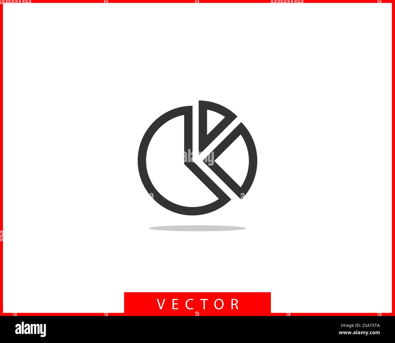 Symbol Kreisdiagramm. Kreis Diagramm Vektor. Diagramme Diagramme logo Vorlage. Stock Vektor