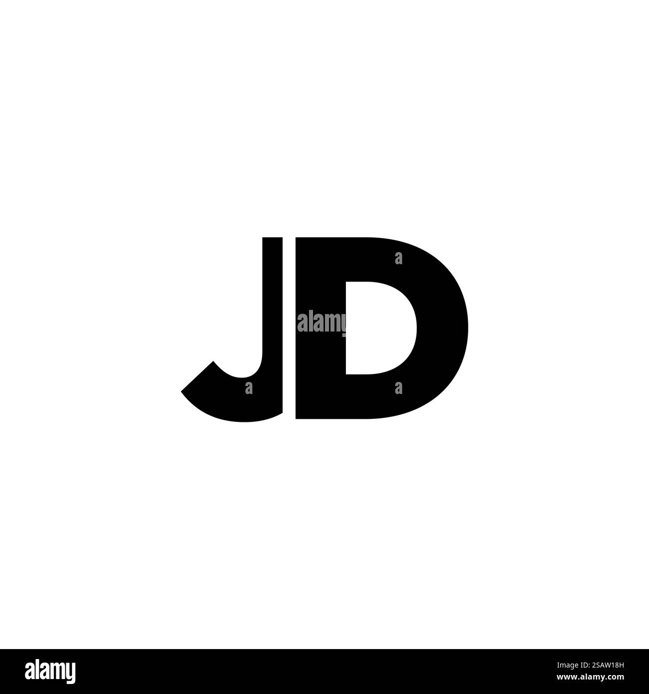 Trendige Vorlage mit J und D-Schriftzug und JD-Logo. Minimaler Monogramm-Initiallogotyp für die Unternehmensidentität. Stock Vektor