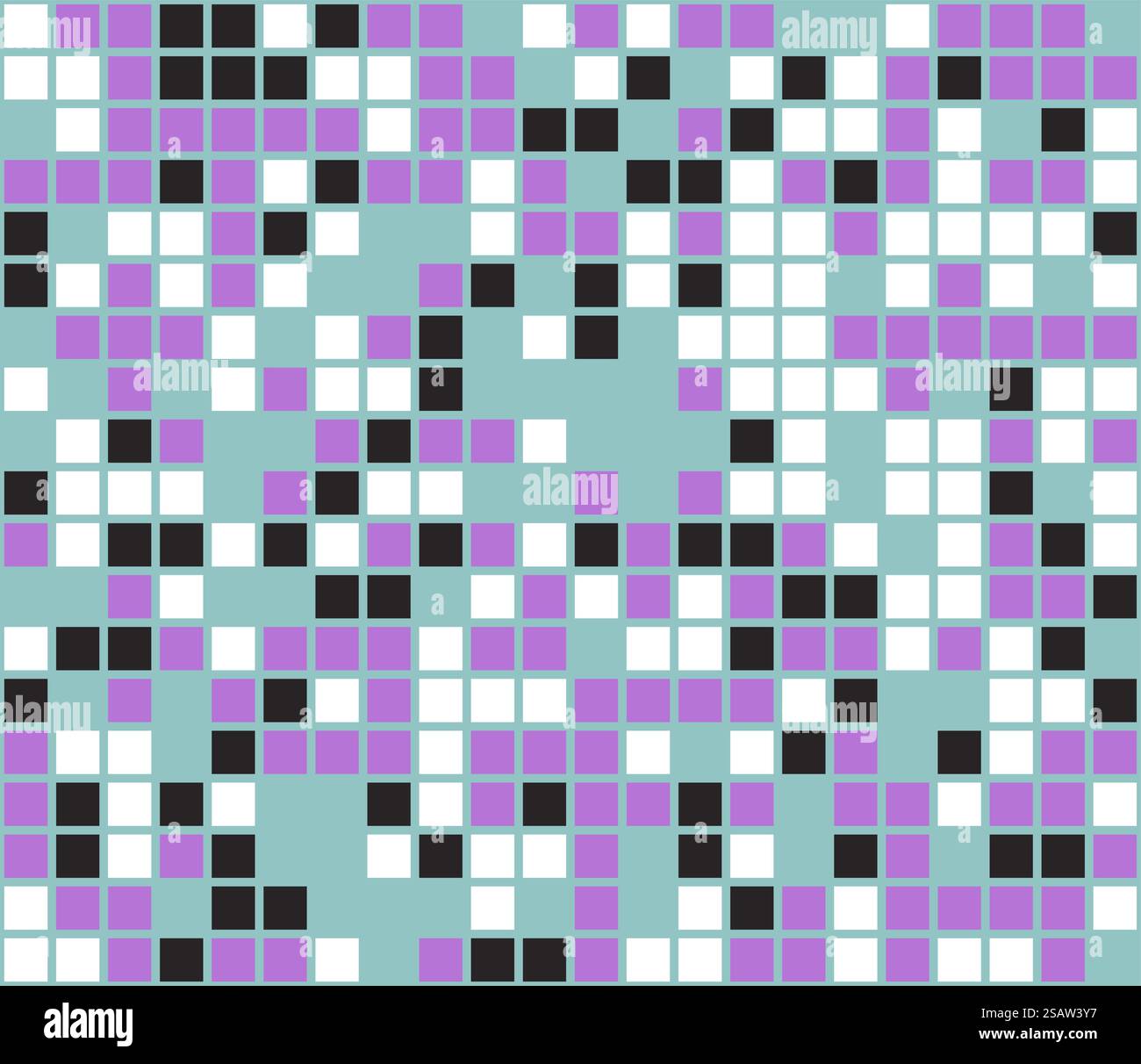 Farbmosaik. Farbenfroher Hintergrund. Abstraktes Nahtmuster. Vektorgrafik. Stock Vektor