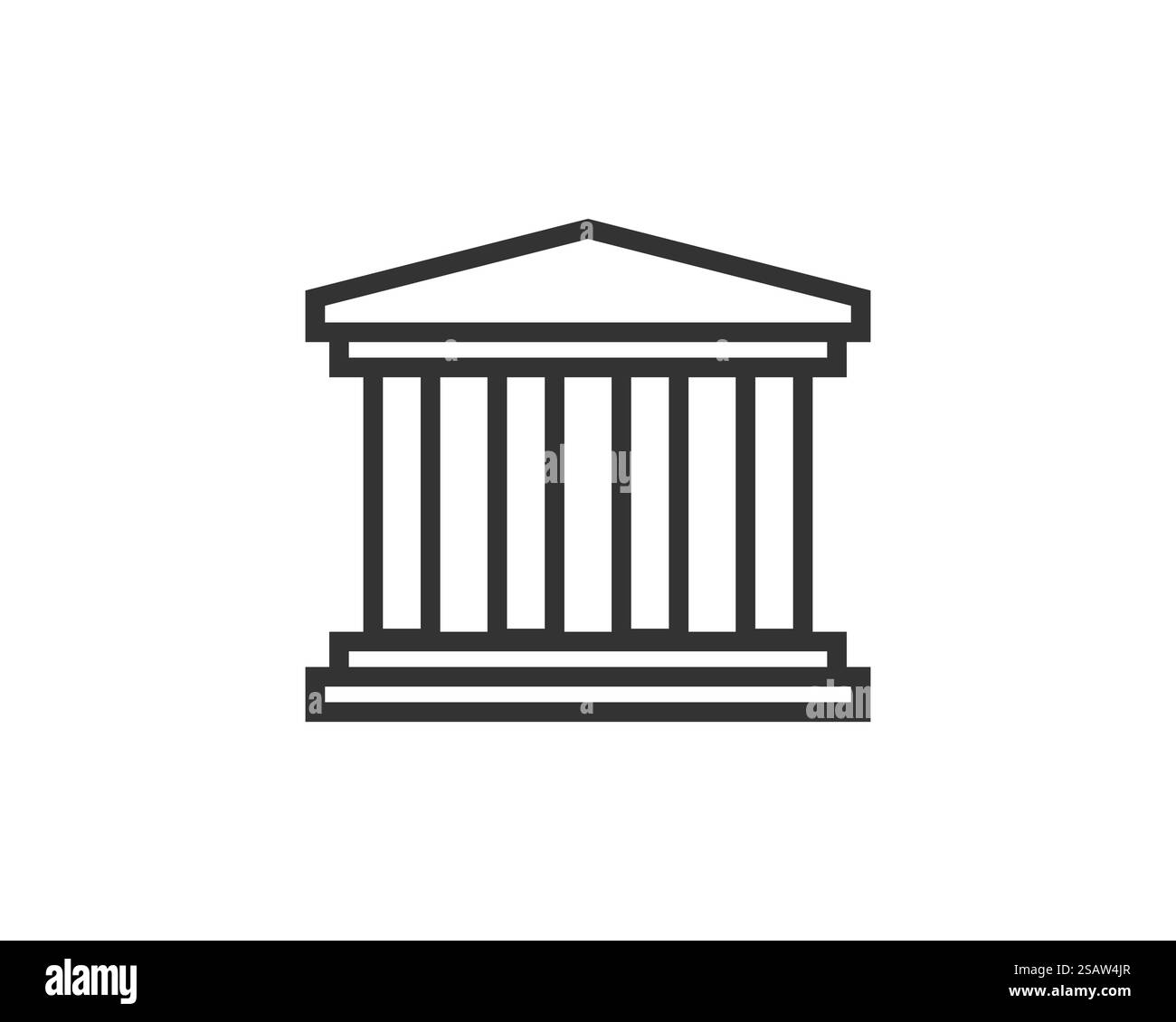 Regierungssymbol Vektor. Symbol für Gebäudekonstruktion. Architektur Residentaldesign. Klassisches Stadtzeichen des Anwesens. Regierungssymbol Vektor. Symbol für Gebäudekonstruktion. Architektur Residentaldesign. Klassisches Nachlassschild. Stock Vektor